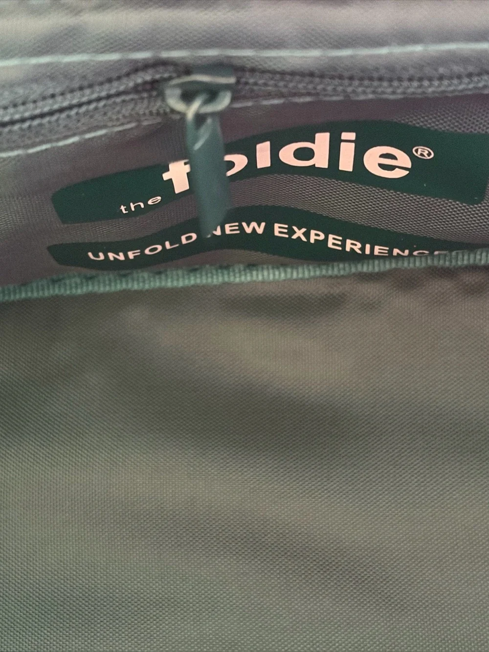 The Foldie teal bag